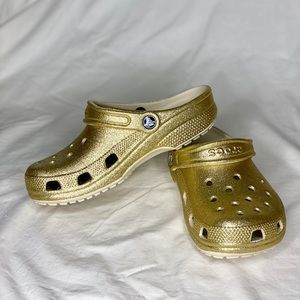 Classic Crocs | Gold Glitter